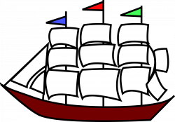 Clipart - Sailing ship 11