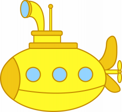 Cute Little Yellow Submarine - Free Clip Art