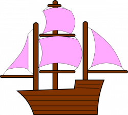 Pink Pirate Ship Clip Art at Clker.com - vector clip art online ...
