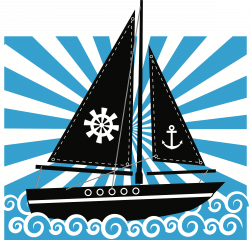 Clipart - Boat on Sea