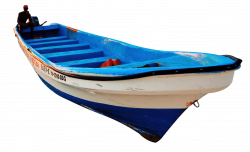 White Blue Wooden Boat transparent PNG - StickPNG