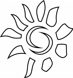 Clipart - Sun Icon - Coloring Book