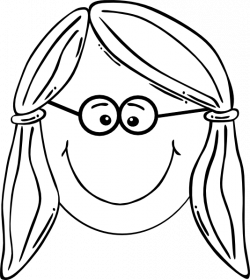 Girl Face With Glasses Clip Art at Clker.com - vector clip art ...
