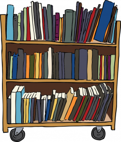 OnlineLabels Clip Art - Library Book Cart