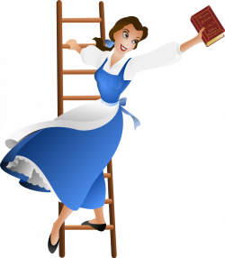 ladder book library belle disney princess beauty beauty...
