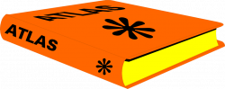 Book | Free Stock Photo | Illustration of an orange atlas book | # 8301