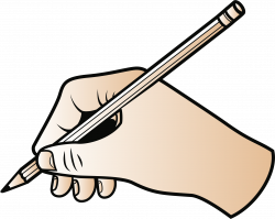 Clipart - Writing with Pencil