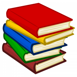 Clipart - books - coloured