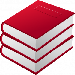 Clipart - 3 red books