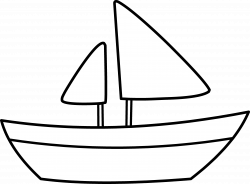 Simple Sailboat Coloring Page Free Clip Art Printable Pages Book For ...