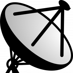 Clipart - simple parabolic antenna dish