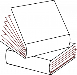 Stacked 2 books no colors,stacked books,multiple books,books clipart ...