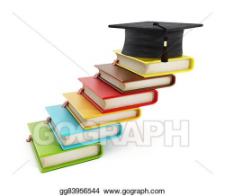 Stock Illustration - Colorful books forming stairs. Clipart ...