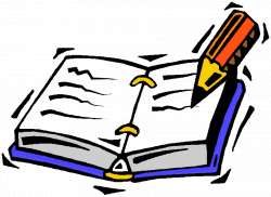 Book clipart writing - Pencil and in color book clipart writing