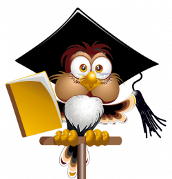 Owl with School Book PNG Clipart Image | Graphics | Pinterest ...