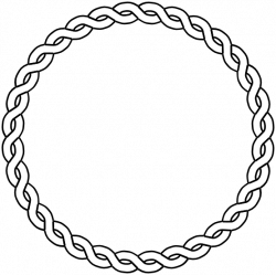 Rope Border Circle Dna Black White Line Art Coloring Book Colouring ...