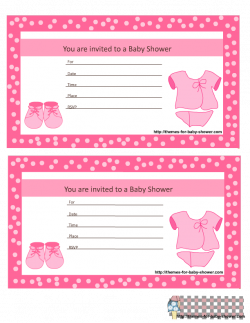 Free Printable Pink Baby Shower Invitations