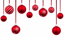 Red Christmas Hanging Balls Decor PNG Clipart Image | Gallery ...