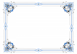 Clipart - border - variation in blue