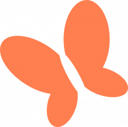 Coral Butterfly Border Clipart