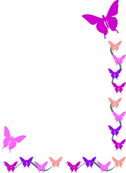 Flower border free butterfly borders clip art floral ...