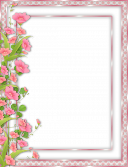 Pink Transparent PNG Frame with Flowers | Gallery Yopriceville ...