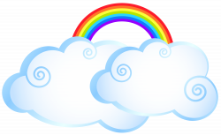 Rainbow with Clouds Transparent PNG Clip Art Image | Gallery ...