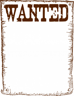 western wanted sign template