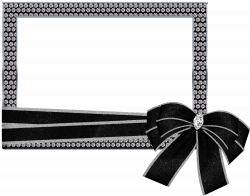 Silver Transparent PNG Photo Frame with Diamonds and Bow | Gallery ...