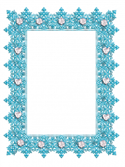 Blue Transparent Frame with Diamonds | Gallery Yopriceville - High ...
