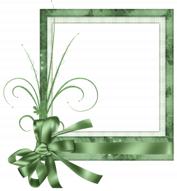 Cute Green Transparent Frame with Bow Cute Cartoon Sea Creatures ...