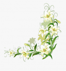 Easter Lily Border Clipart - Lily Flower Border Design ...
