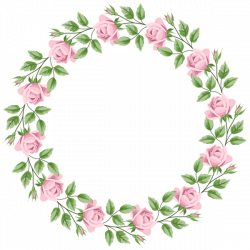 Pink Rose Border Frame Transparent PNG Clip Art | 1 | Pinterest ...
