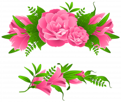 Pink Flowers Decorative Element PNG Clipart | Gallery Yopriceville ...