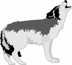 Howling Black And Gray Wolf Clip Art at Clker.com - vector clip art ...