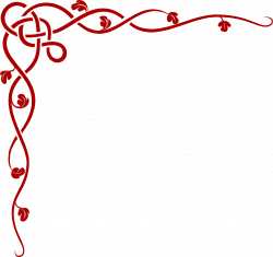 Clipart - Red knot corner border
