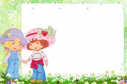 Transparent PNG Frame with Strawberry Shortcake and Friend ...