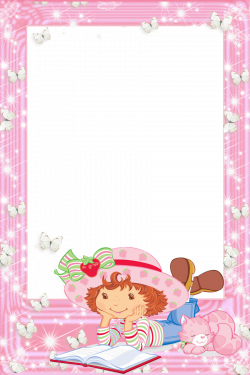 Transparent PNG Frame Strawberry Shortcake with Book | Gallery ...