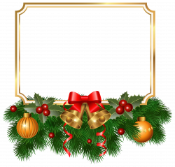 Christmas Golden Border PNG Clipart Image | Gallery Yopriceville ...