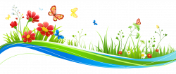 Transparent Decoration with Flowers and Butterflies PNG Picture ...