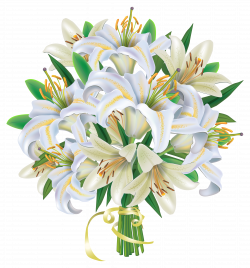 White Lilies Flowers Bouquet PNG Clipart Image | Gallery ...