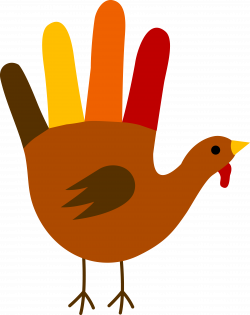 Thanksgiving Hand Turkey - Free Clip Art