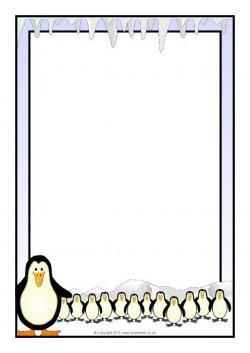 Penguin A4 Page Borders (SB9290) - SparkleBox | Cards and ...