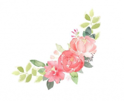 Coral Peony Clip Art 4 Floral Wreaths Flower Border | Etsy ...