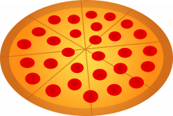 Whole Pepperoni Pizza - Free Clip Art