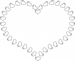 Hearts And Roses Coloring Pages | Heart Shaped Border Little Hearts ...