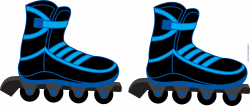 Rollerblades Blue Clip Art - Sweet Clip Art