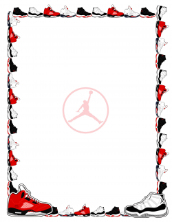 Jordan Shoes Border Design#006 | Basketball Border Designs ...