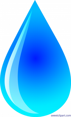 Shiny Blue Water Droplet Clip Art - Sweet Clip Art