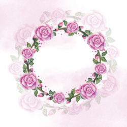 Watercolor painting Wreath Clip art - Pink Rose Video Border 1500 ...